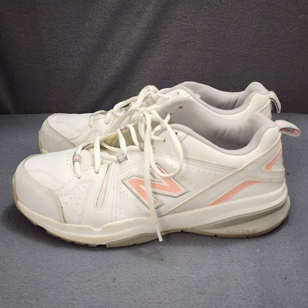 New Balance 608 Shoes Womens Size 10.5 White Pink Gray Leather ABZORB Walking - Picture 5 of 13